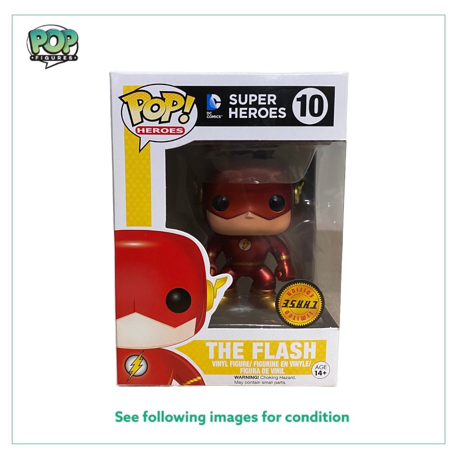 The Flash #10 (Metallic Chase) Funko Pop! - DC Super Heroes - 2014 Pop! -