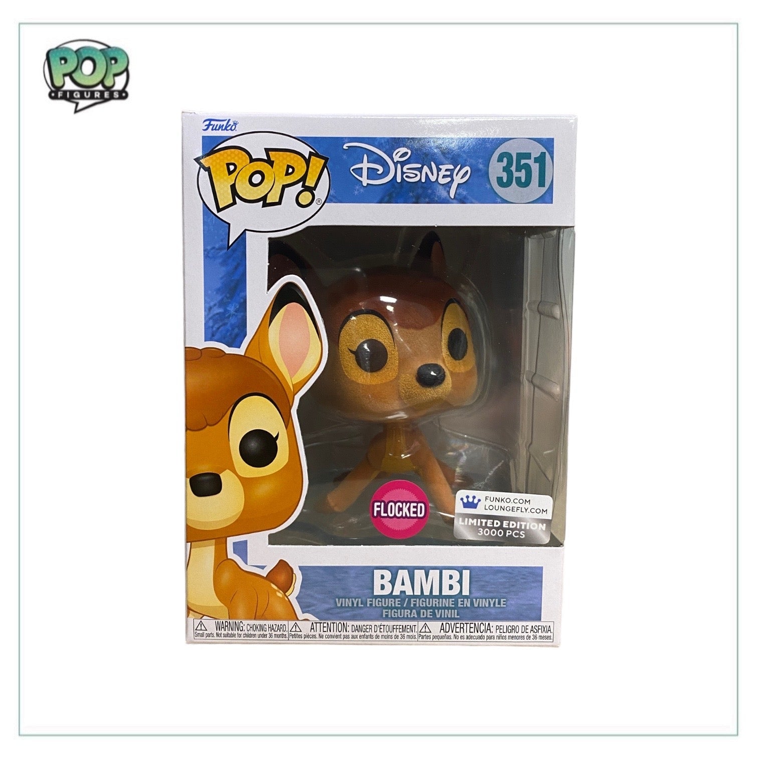 Bambi #351 (Flocked) Funko Pop & Loungefly Bag Bundle! - Disney - Funko x Loungefly Exclusive