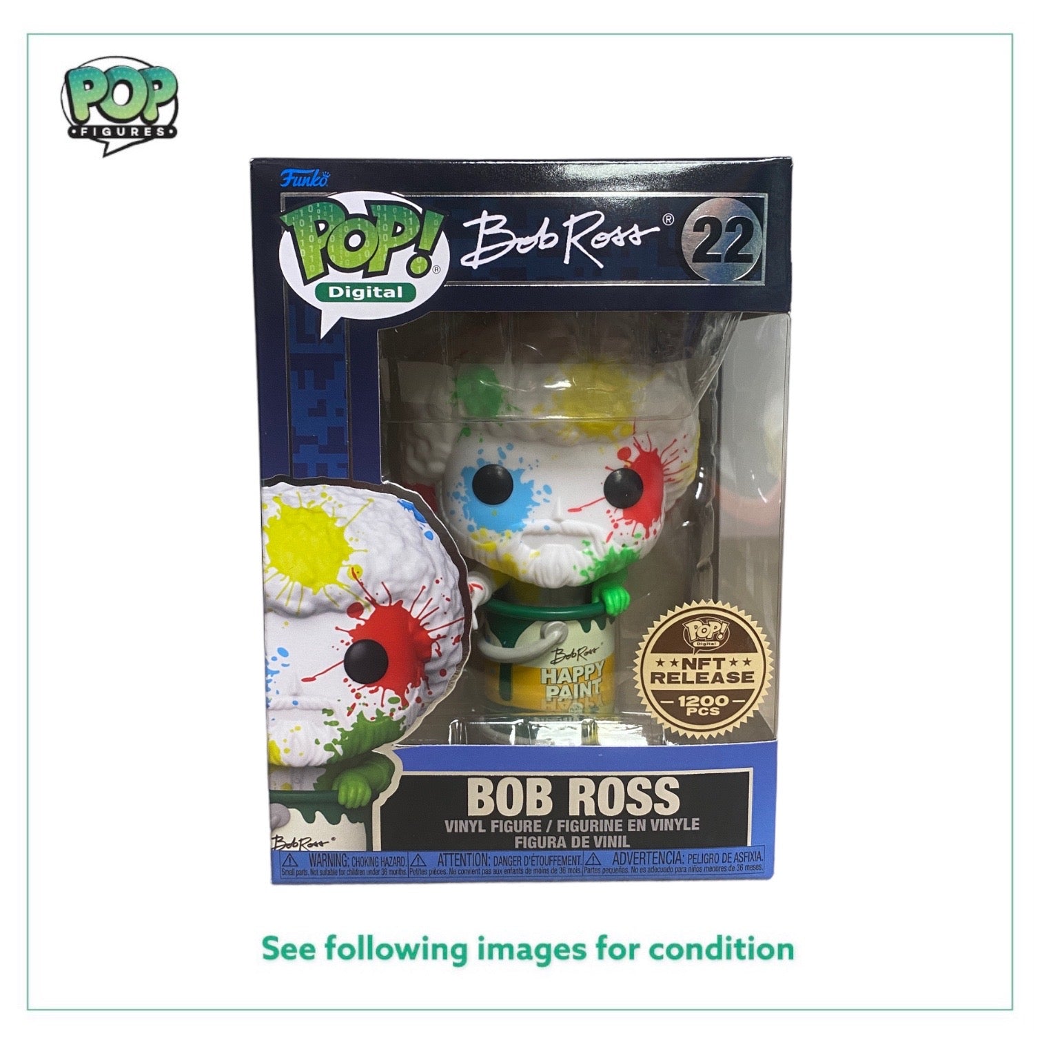 Bob Ross #22 (In Paint Can / Splatter) Funko Pop! - Bob Ross - NFT Release Exclusive