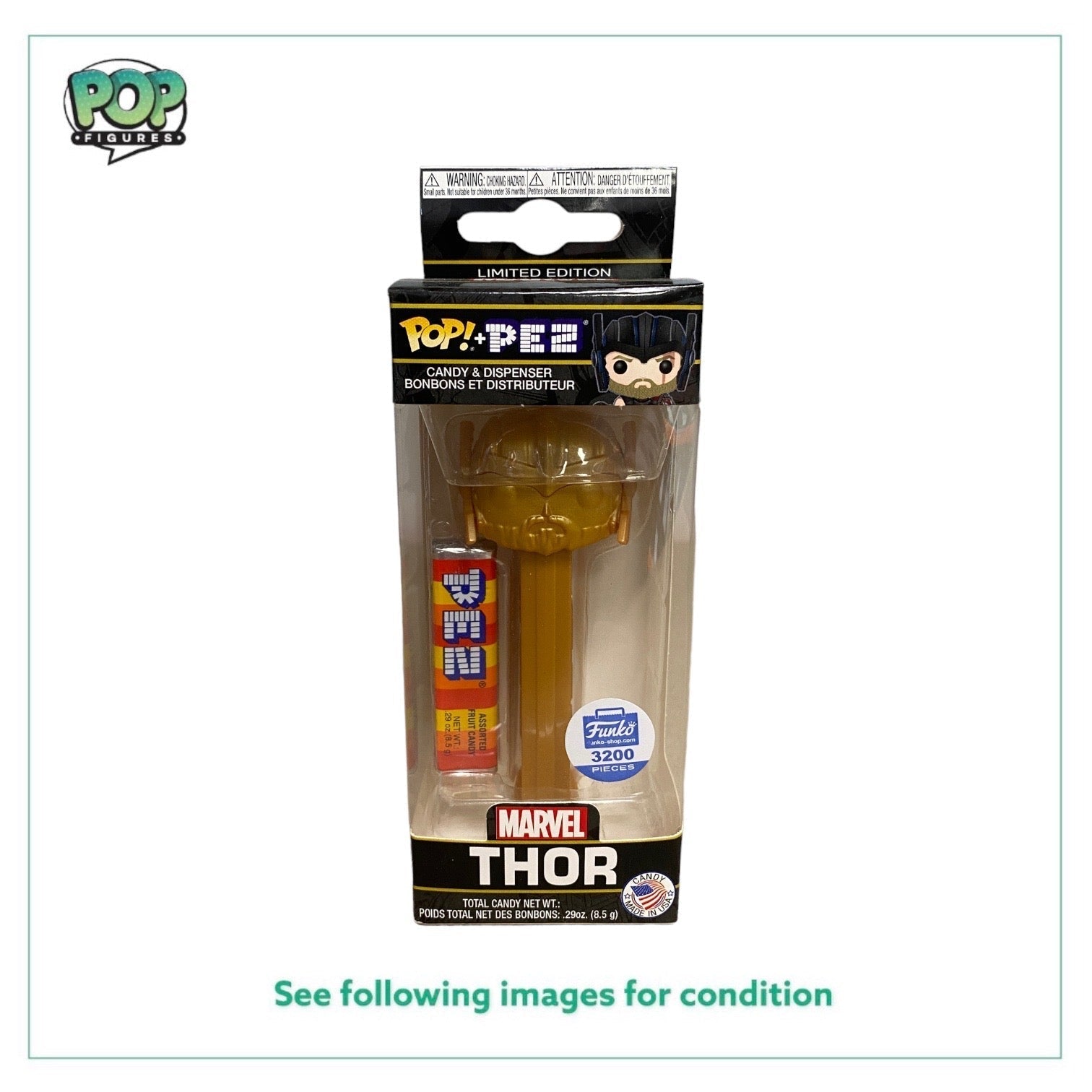 Thor (Gold) Funko Pop Pez! - Marvel - Funko Shop Exclusive