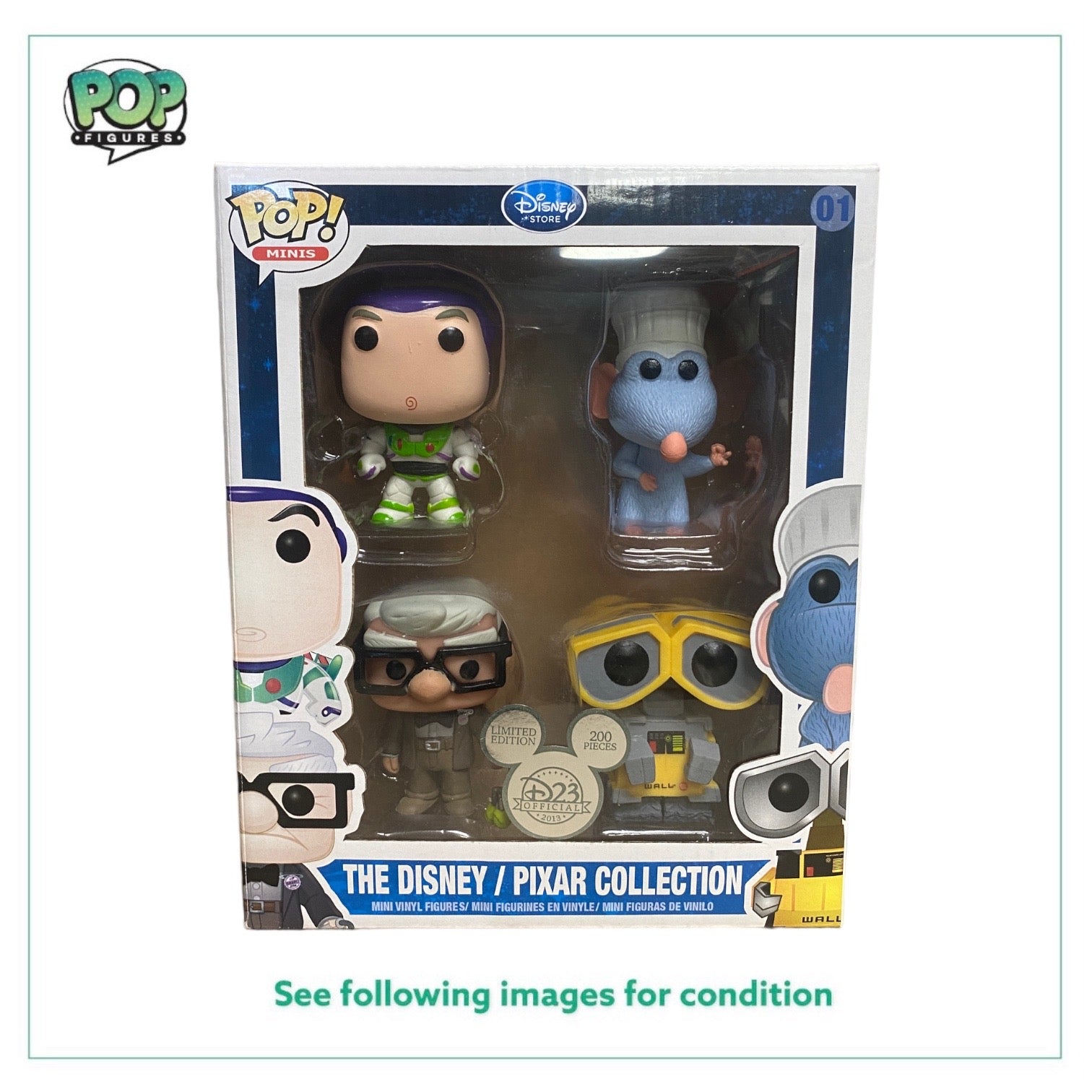 The Disney / Pixar Collection 4 Pack Funko Pop Minis! - D23 Expo 2013 Exclusive