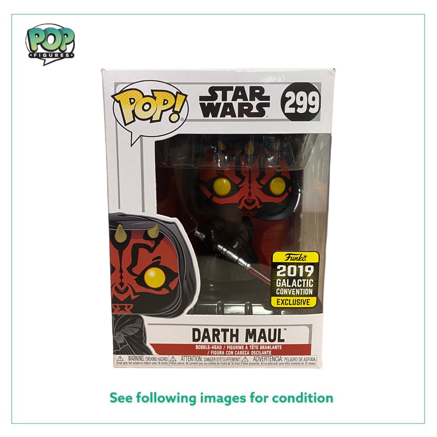 Darth Maul #299 (Hooded) Funko Pop! - Star Wars - Galactic Convention 2019 Exclusive -