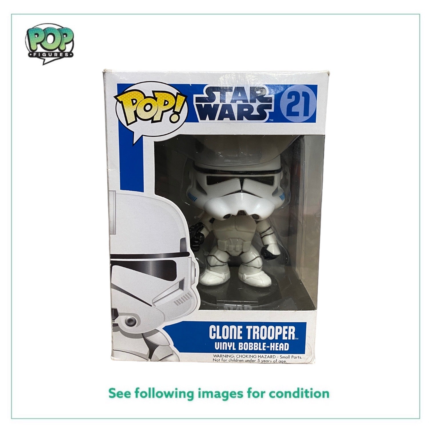 Clone Trooper #21 (Blue Box) Funko Pop! - Star Wars - 2012 Pop! -