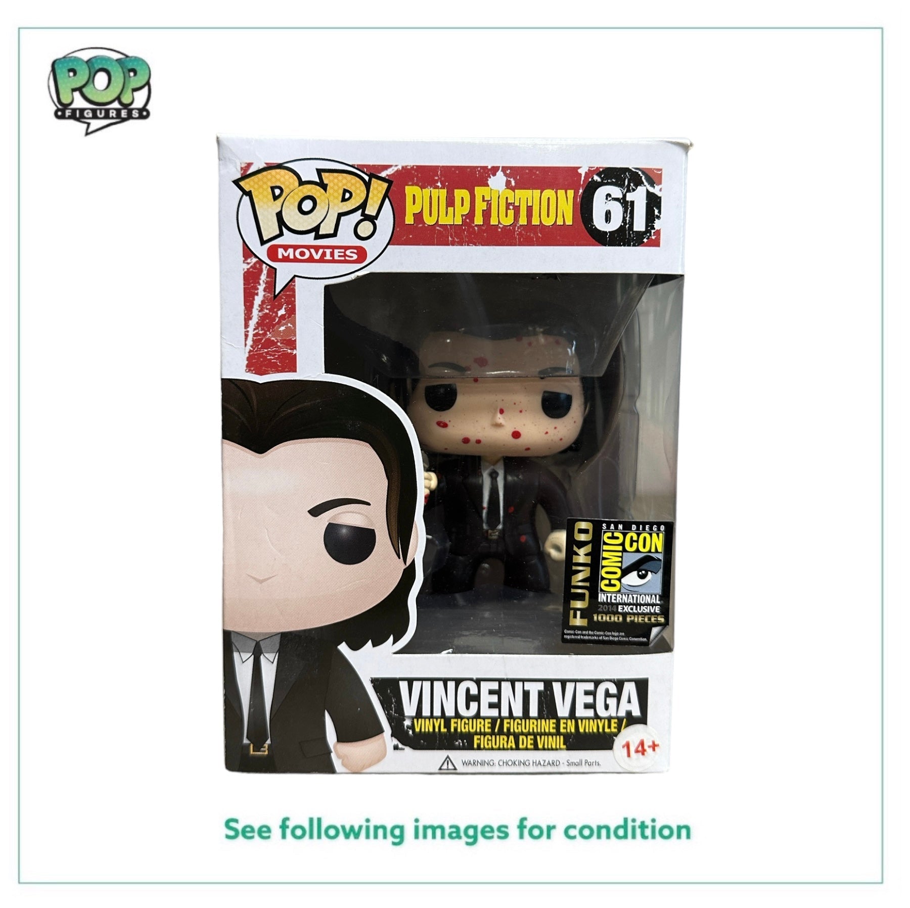 Vincent Vega #61 (Bloody) Funko Pop! - Pulp Fiction - SDCC 2014 Exclusive