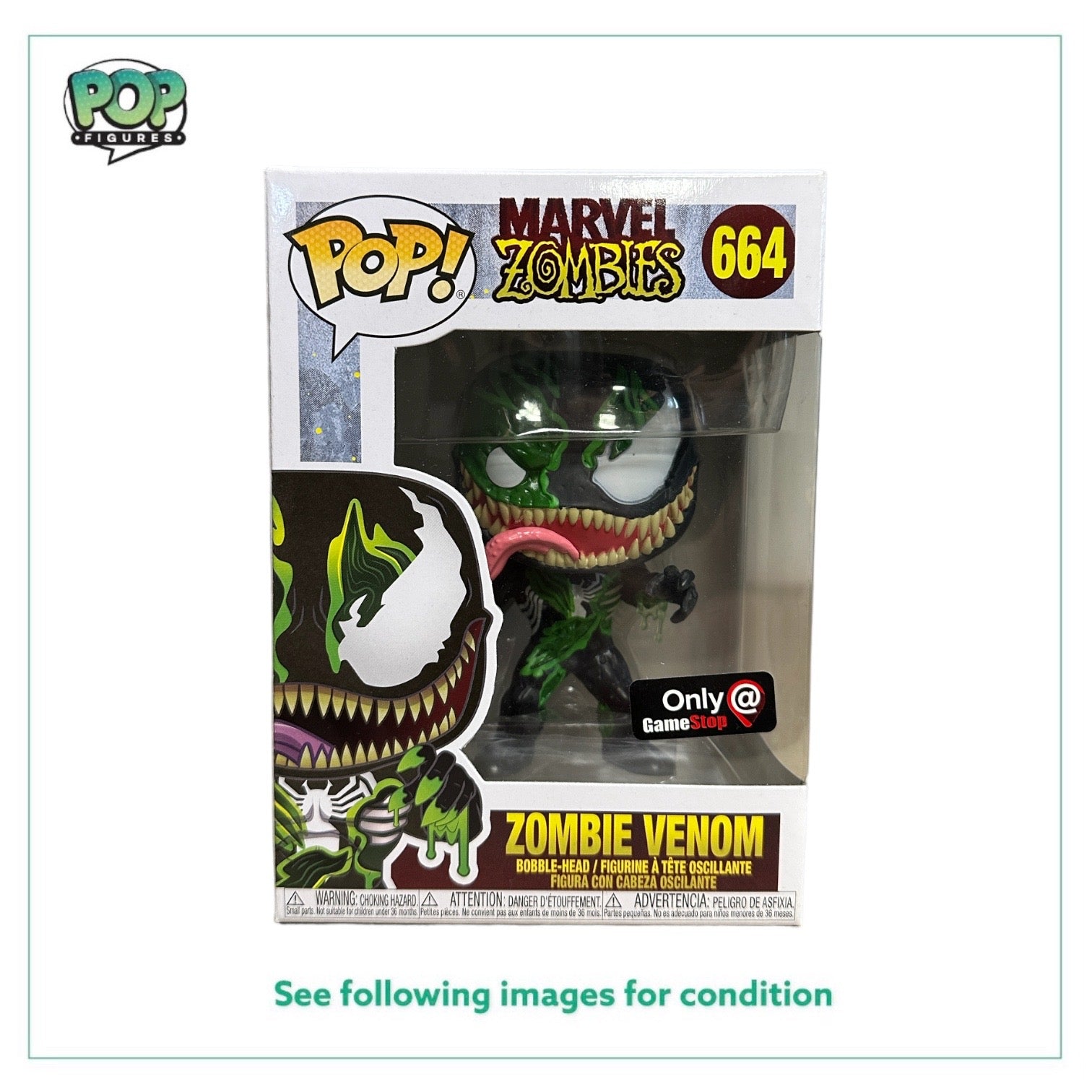 Zombie Venom #664 Funko Pop! - Marvel Zombies - Gamestop Exclusive -