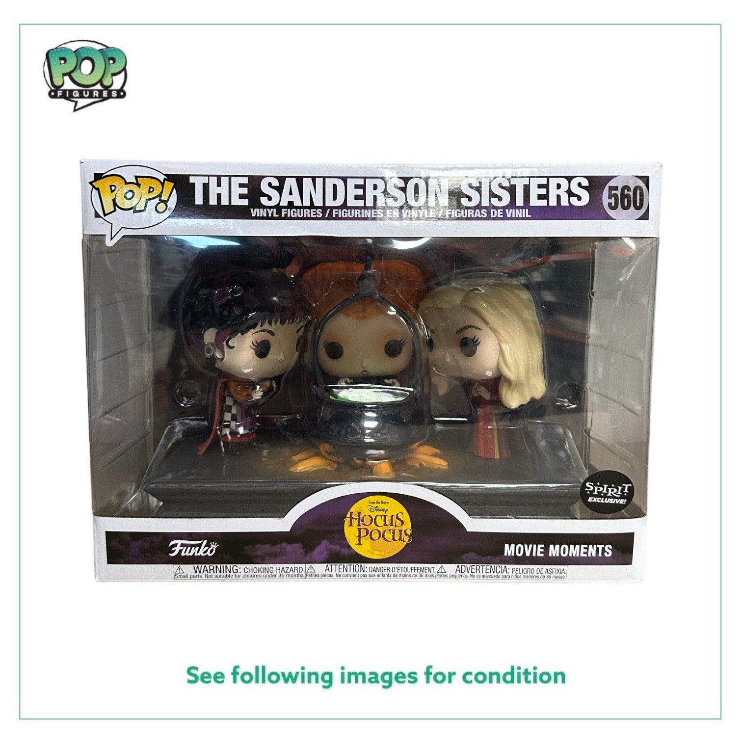 The Sanderson Sisters #560 Funko Pop Movie Moment! - Hocus Pocus - Spirit Exclusive -