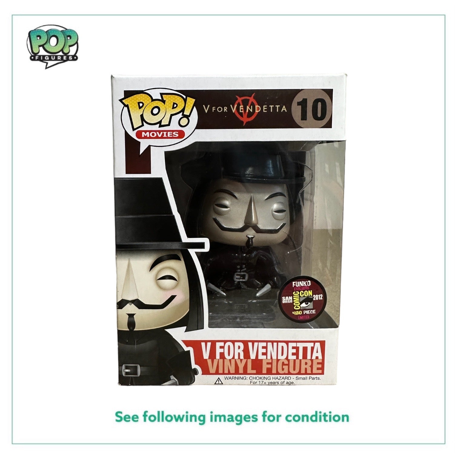 V For Vendetta #10 (Metallic) Funko Pop! - V For Vendetta - SDCC 2012 Exclusive