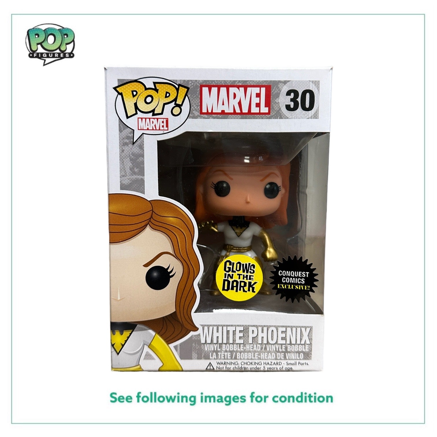 White Phoenix #30 (Glows in the Dark) Funko Pop! - Marvel - Conquest Comics Exclusive -