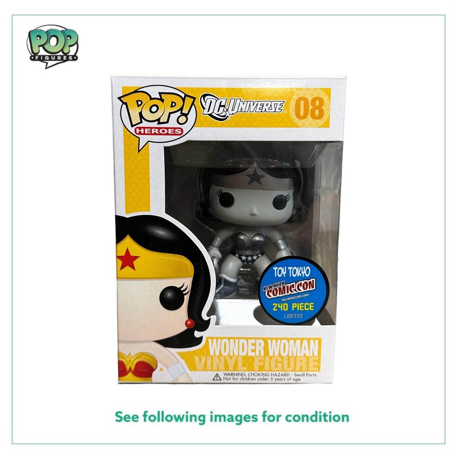 Wonder Woman #08 (Black and White) Funko Pop! - DC Universe - NYCC / Toy Tokyo 2010 Exclusive