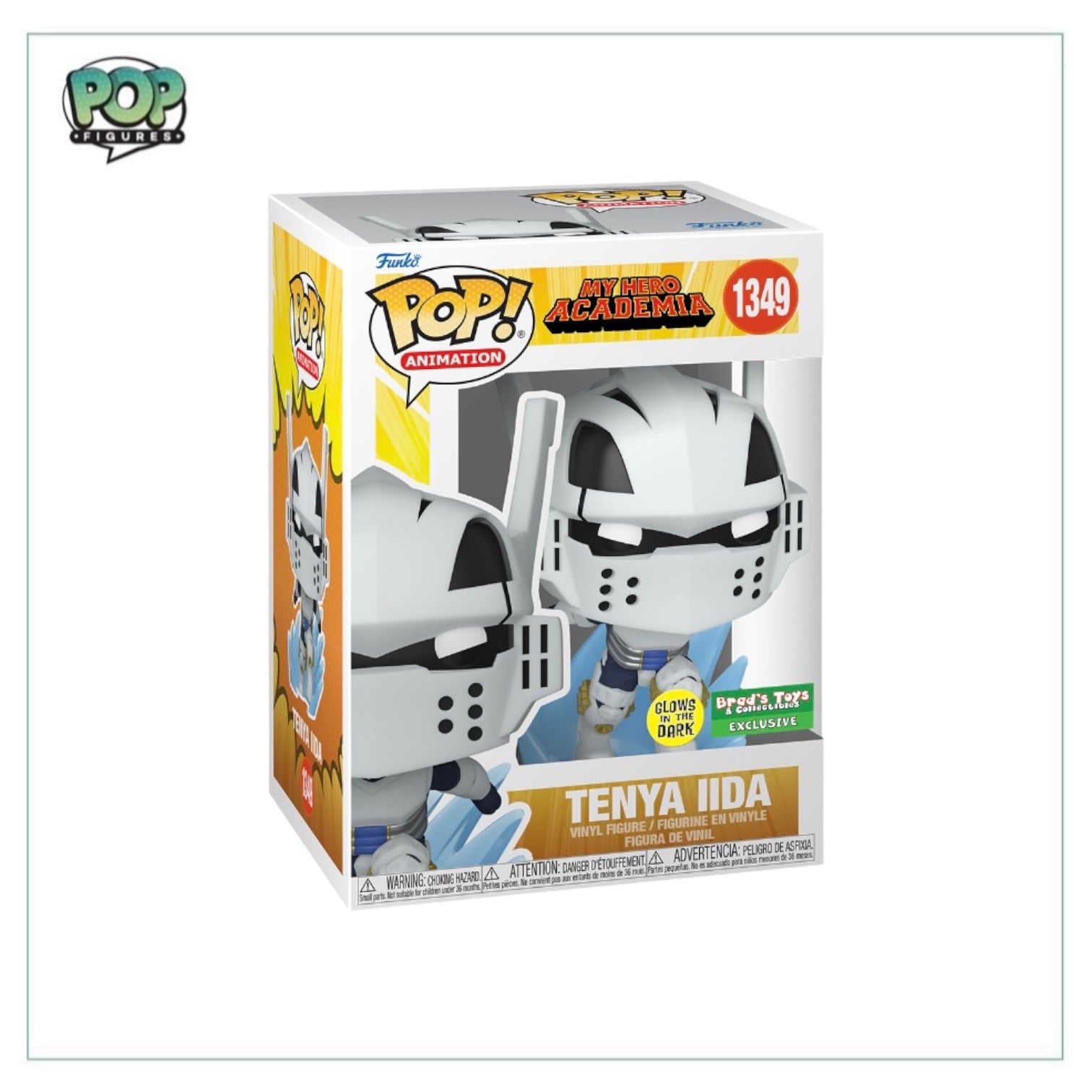 Tenya Iida #1349 (Glows in the Dark) Funko Pop! - My Hero Academia - Brad's Toys & Collectibles Exclusive