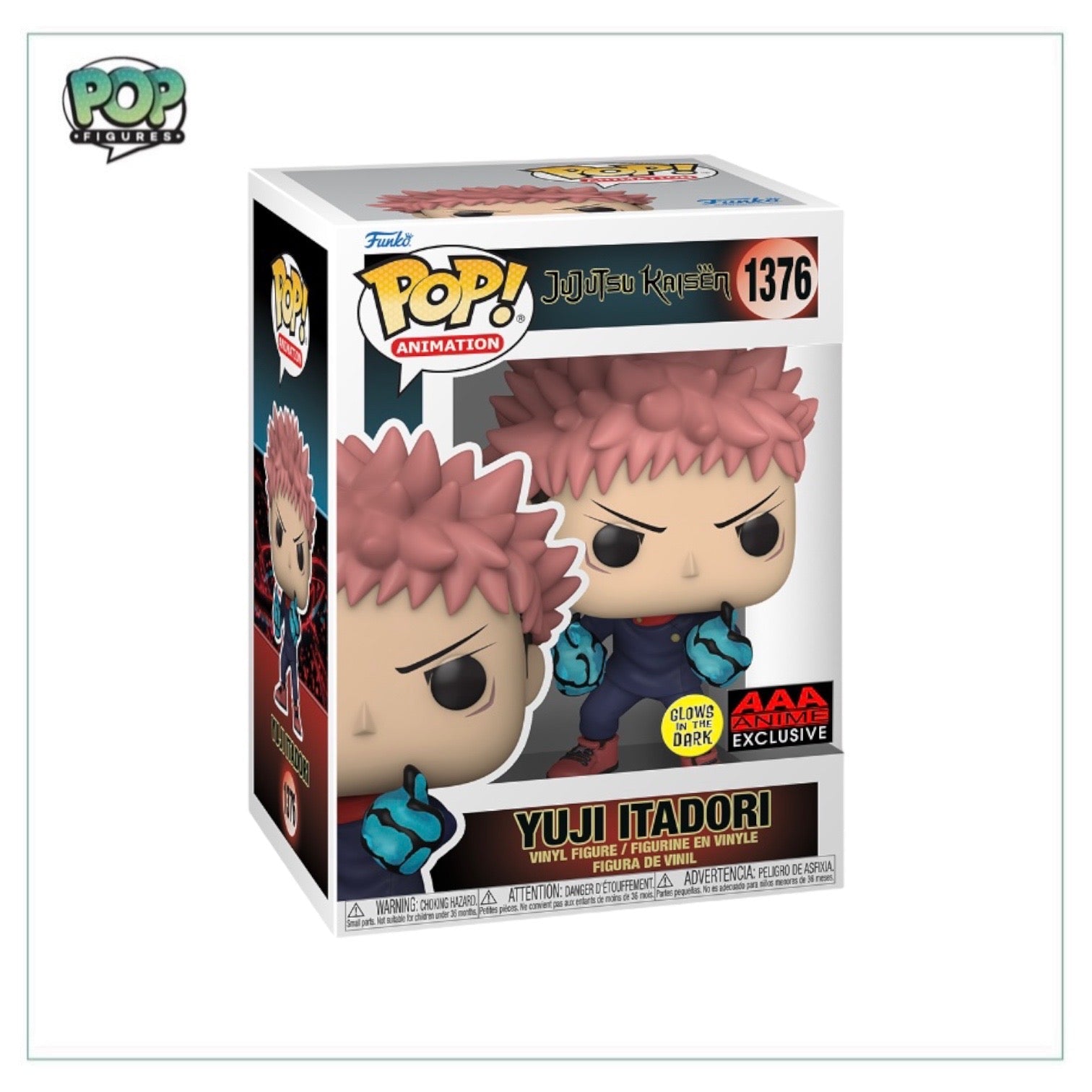 Yuji Itadori #1376 (Glows in the Dark) Funko Pop! - Jujutsu Kaisen - AAA Anime Exclusive