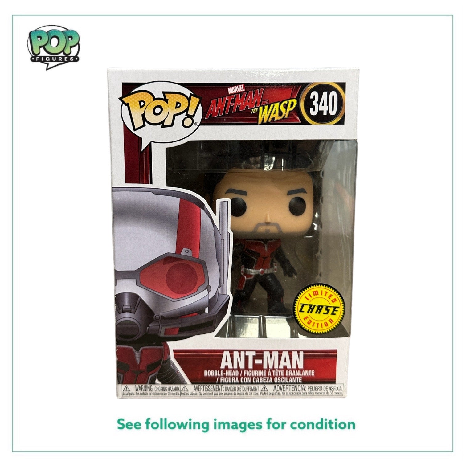 Ant-Man #340 (Unmasked Chase) Funko Pop! - Ant-Man and the Wasp - 2018 Pop! -