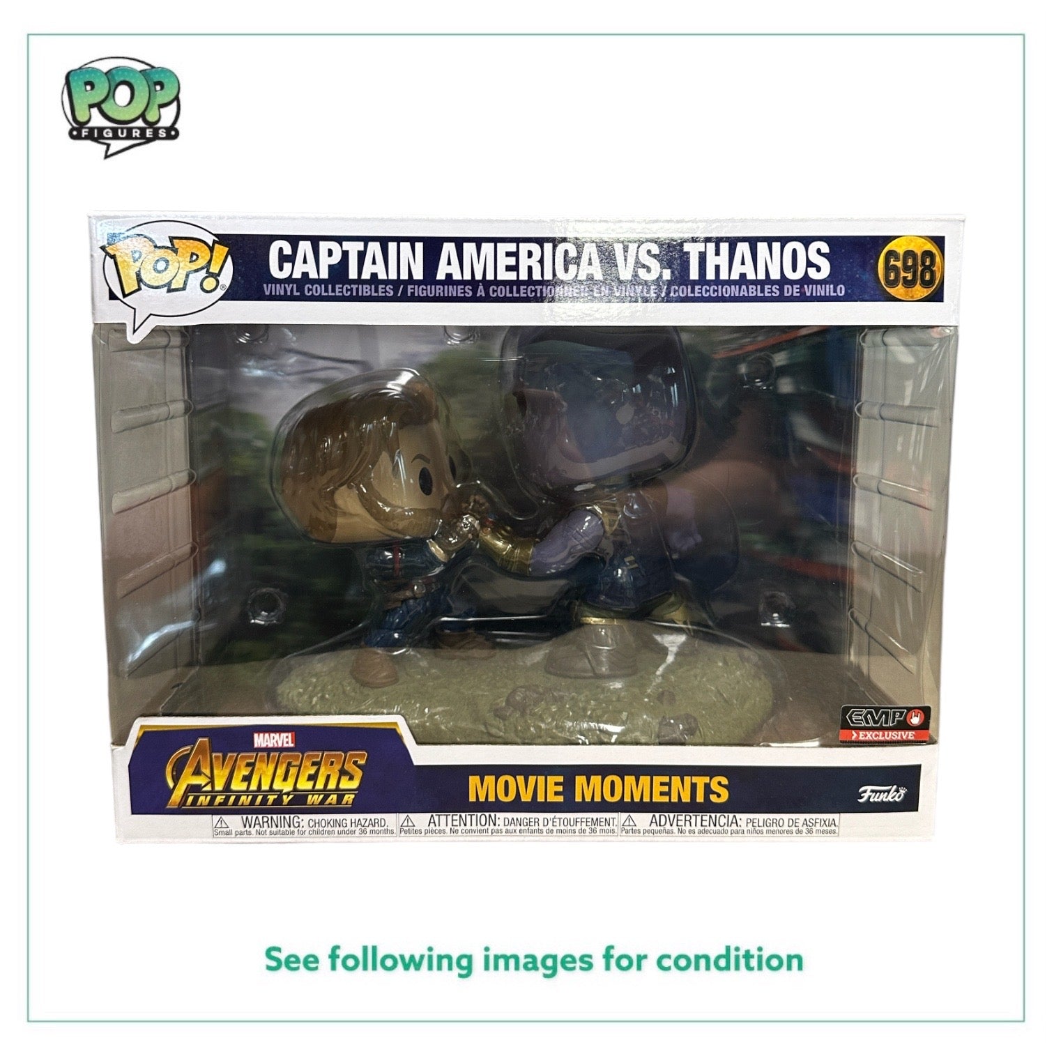 Captain America Vs. Thanos #698 Funko Pop Movie Moment! - Avengers Infinity War - EMP Exclusive -