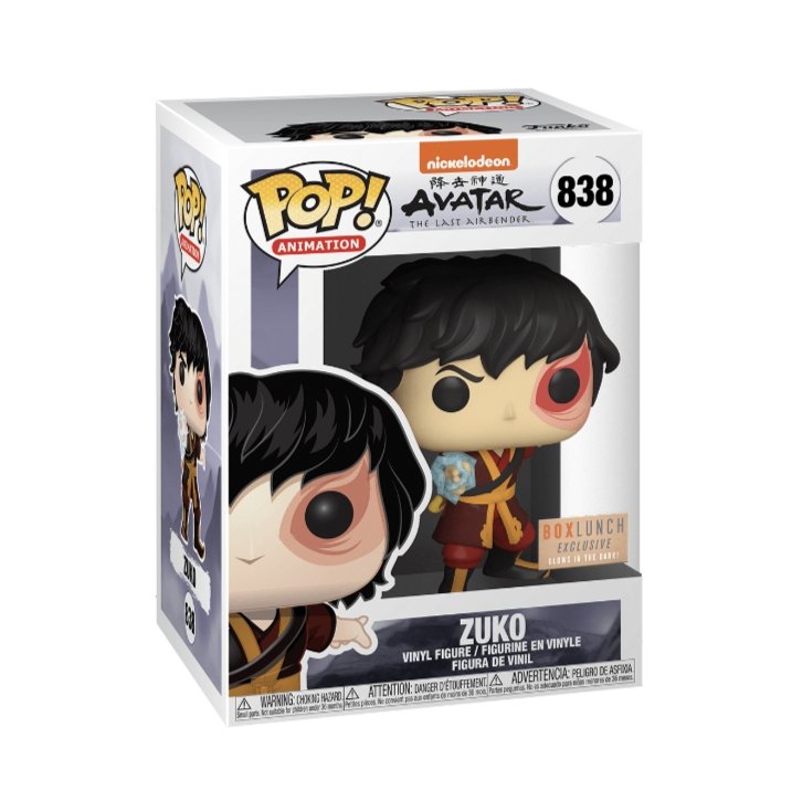 Zuko (Glow In The Dark) #838 Funko Pop! Avatar, The Last Airbender