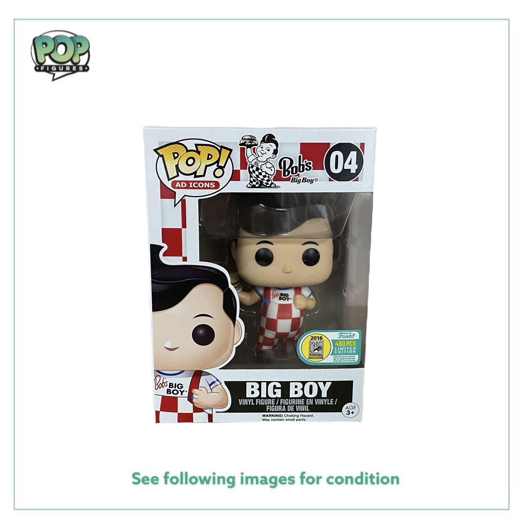 Big Boy #04 Funko Pop! - Ad Icons: Bob's Big Boy - SDCC 2016 Exclusive - LE480 Pcs -