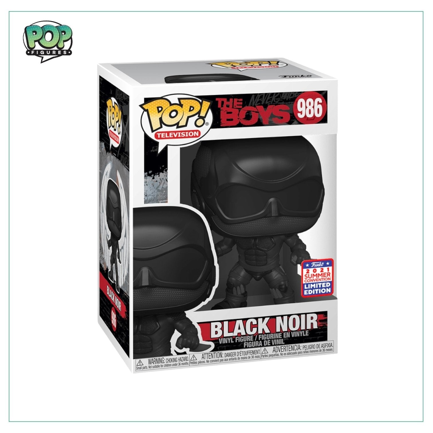 Black Noir #986 Funko Pop! The Boys - Virtual Funkon 2021 Shared Exclusive