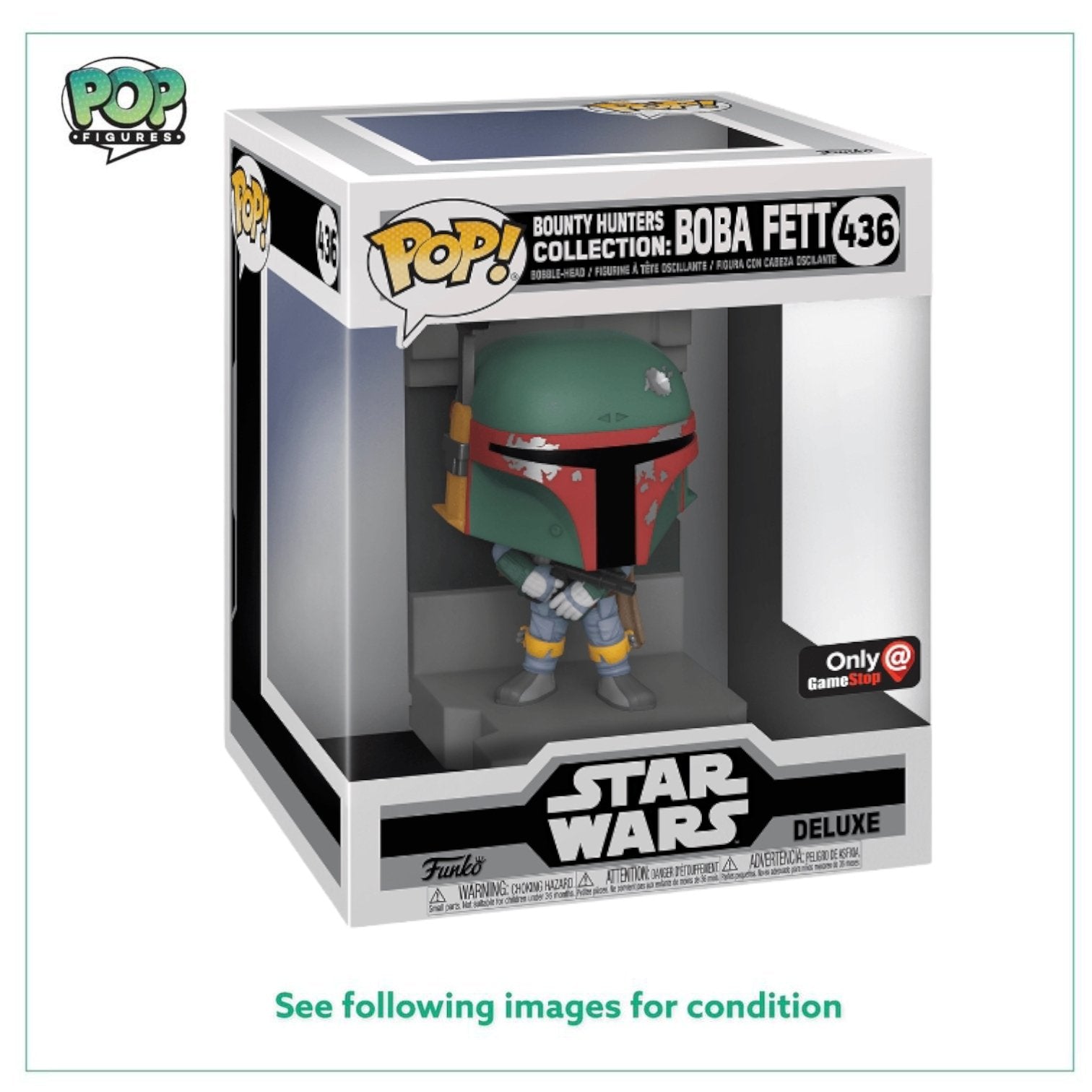 Boba Fett #436 Funko Deluxe Pop! - Star Wars - Bounty Hunters Collection -