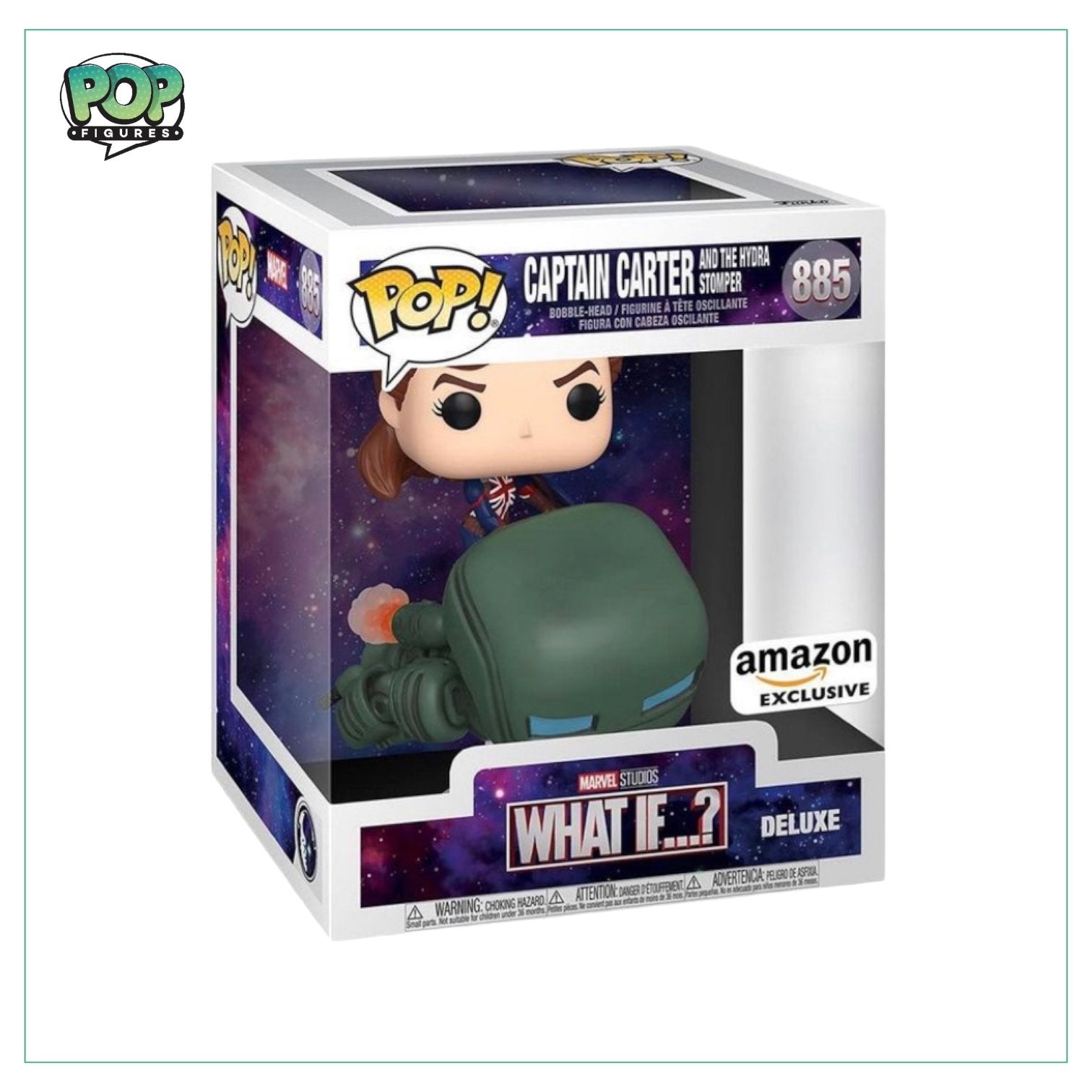 Captain Carter and The Hydra Stomper #885 Deluxe Funko Pop! Marvel What If…? Amazon Exclusive