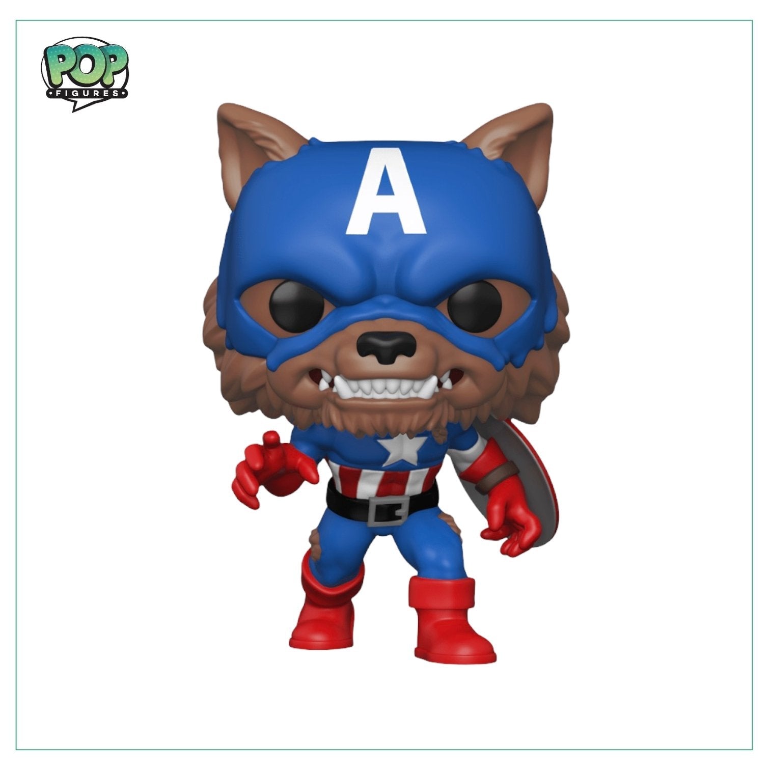 Capwolf #882 Funko Pop! Marvel - 2021 Virtual Funkon (Shared Sticker)