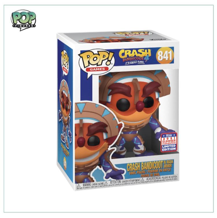 Crash Bandicoot In Mask Armor #841 Funko Pop! - Crash Bandicoot 4 - 2021 SDCC Limited Edition