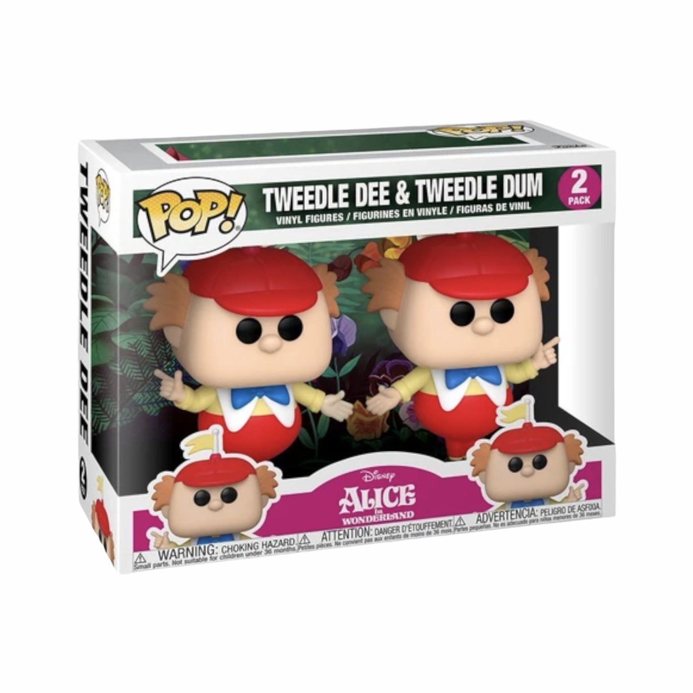 Tweedle Dee and Dum 2 pack Disney Alice in Wonderland