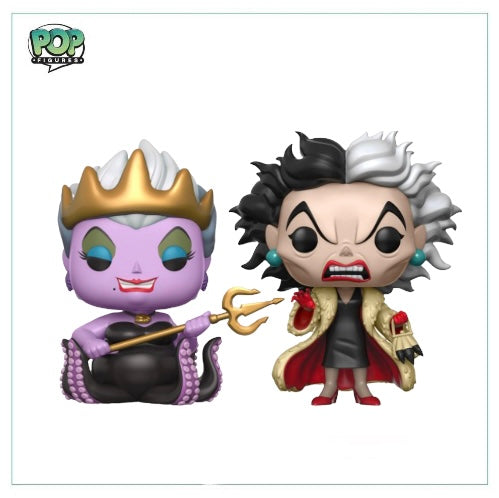 Ursula with Cruella De Vil Deluxe Funko 2 Pack! Disney - Exclusive - 9/10