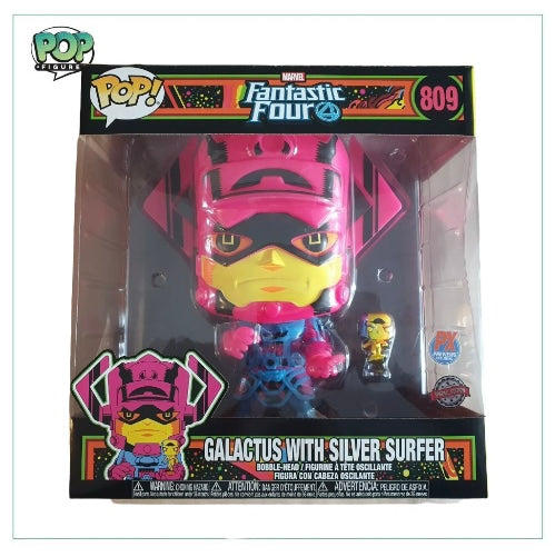 Blacklight Galactus With Silver Surfer #809 Deluxe 10" Funko Pop! Marvel - Special Edition - PX Previews Exclusive