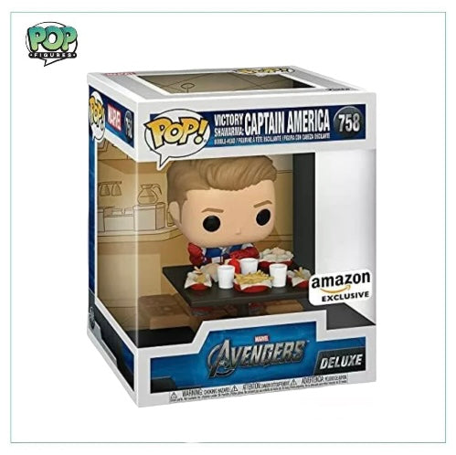 Victory Shawarma: Captain America #758 Deluxe Funko Pop! Marvel Avengers - Amazon Exclusive