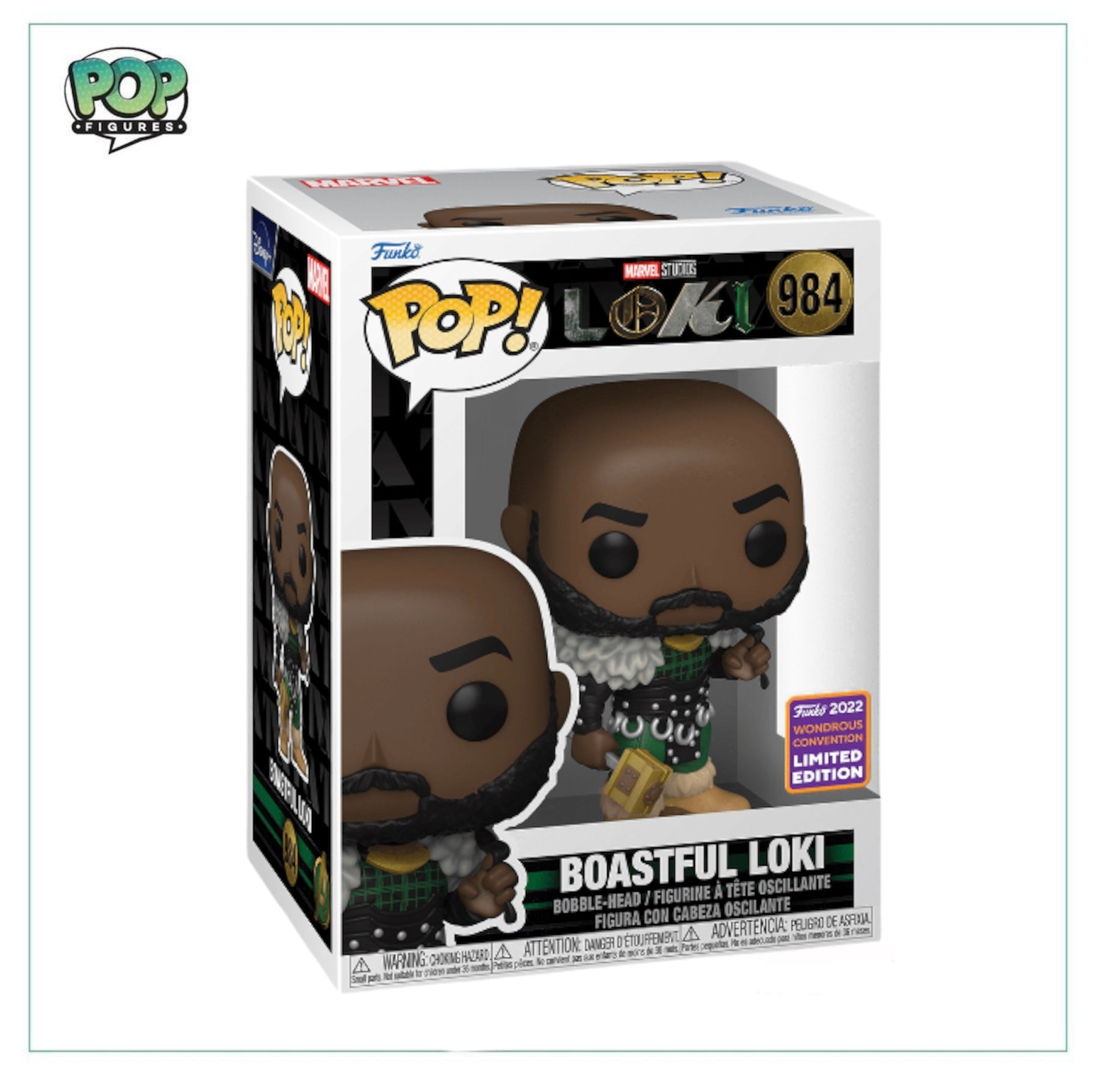 Boastful Loki #984 Funko Pop! - Loki - WonderCon 2022 Shared Exclusive