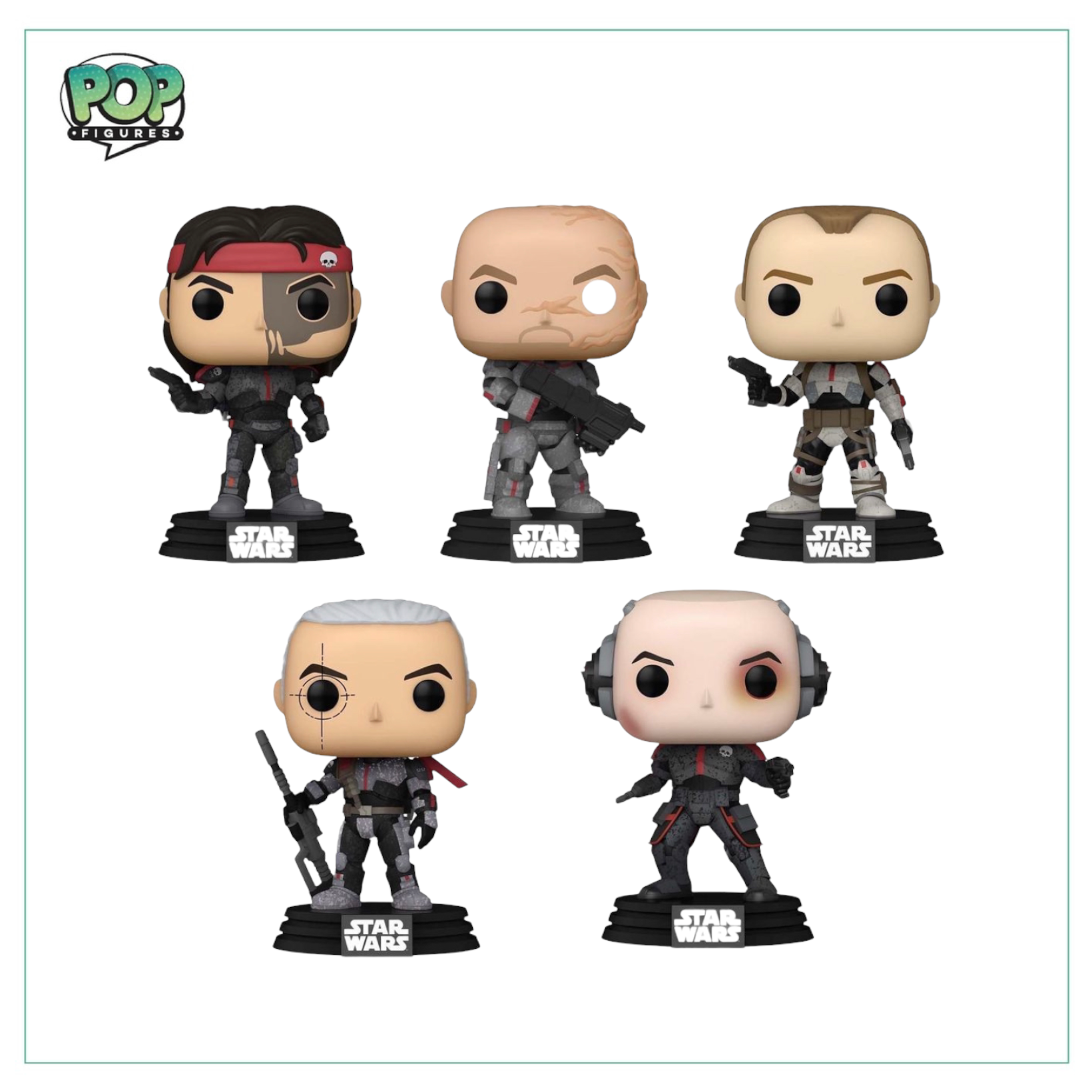 The Bad Batch 5 Pack Funko Pop! Star Wars - GameStop Exclusive