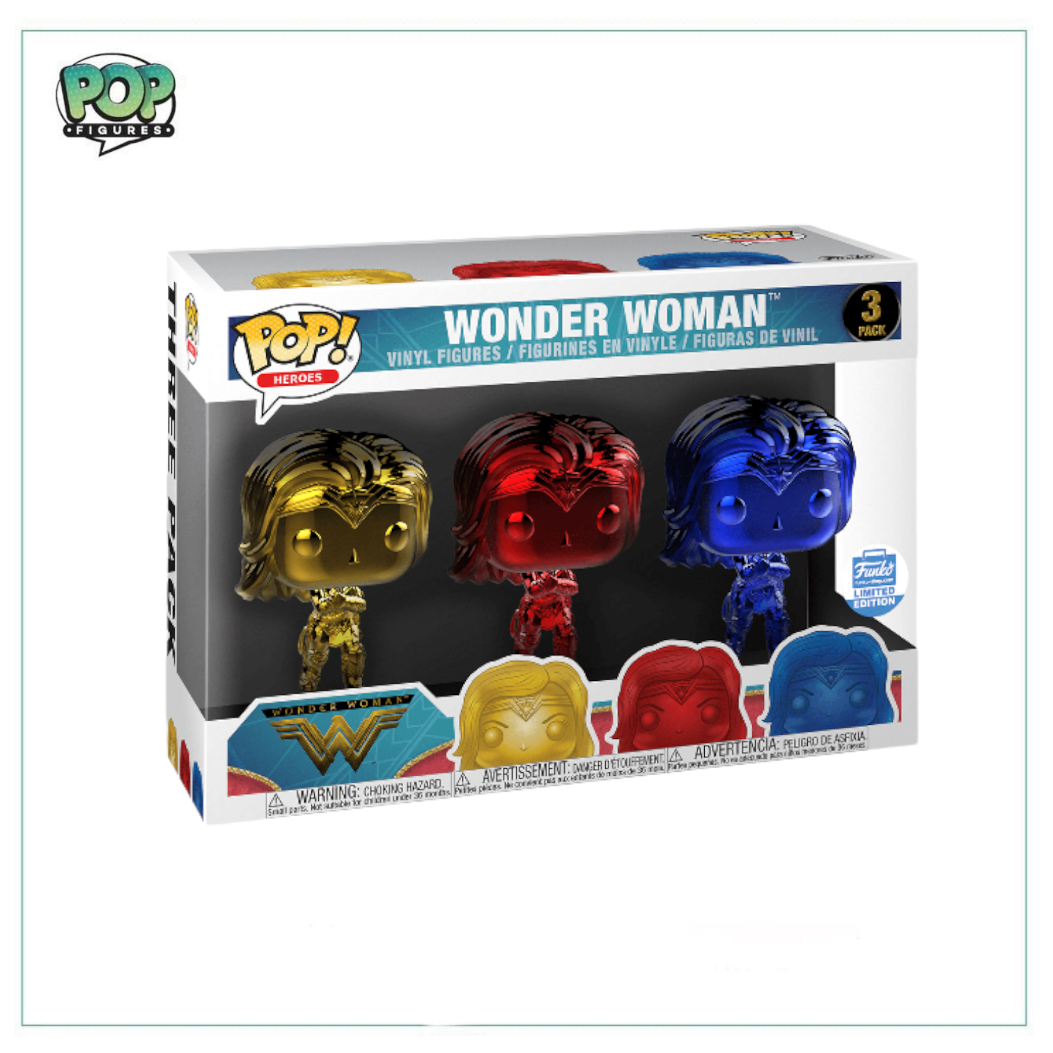 Wonder Woman Deluxe Funko 3 Pack! - DC Heroes - Funko Limited Edition