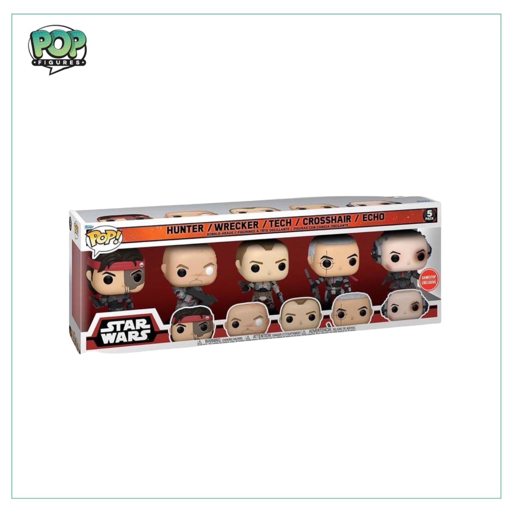 The Bad Batch 5 Pack Funko Pop! Star Wars - GameStop Exclusive