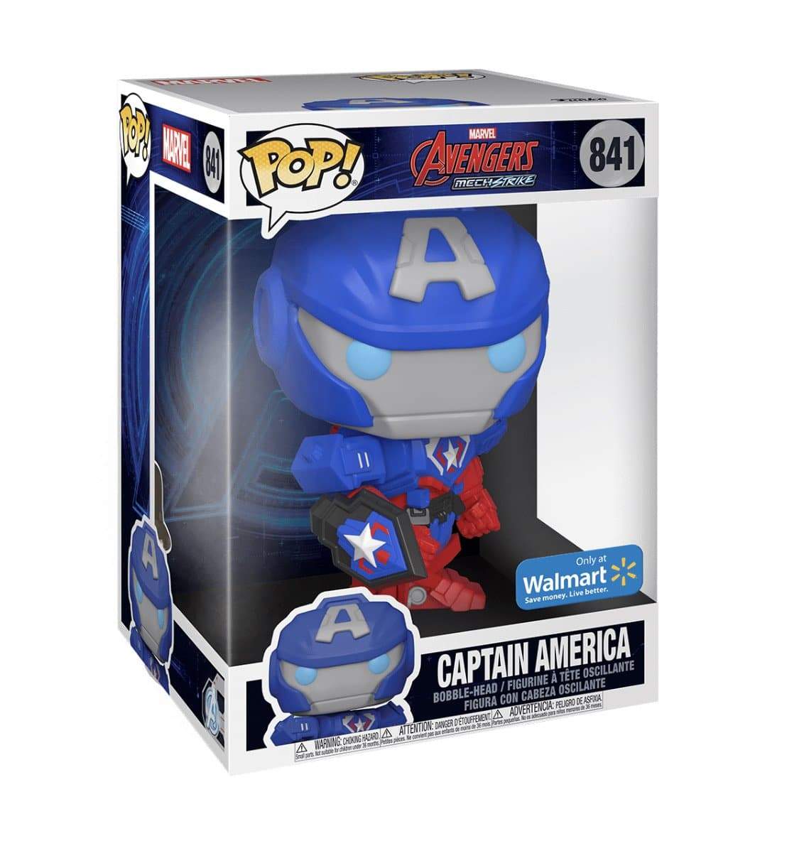 Captain America (Mech Strike) #841 Deluxe 10" Funko Pop! Marvel Avengers, Walmart Exclusive