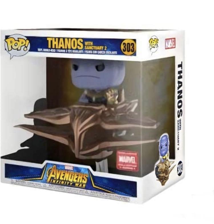 Thanos With Sanctuary 2 #303 Deluxe Funko Pop! Marvel Collector Corps - 8/10