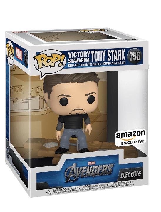 Victory Shawarma: Tony Stark #756 Deluxe Funko Pop! - Marvel Avenger - Amazon Exclusive