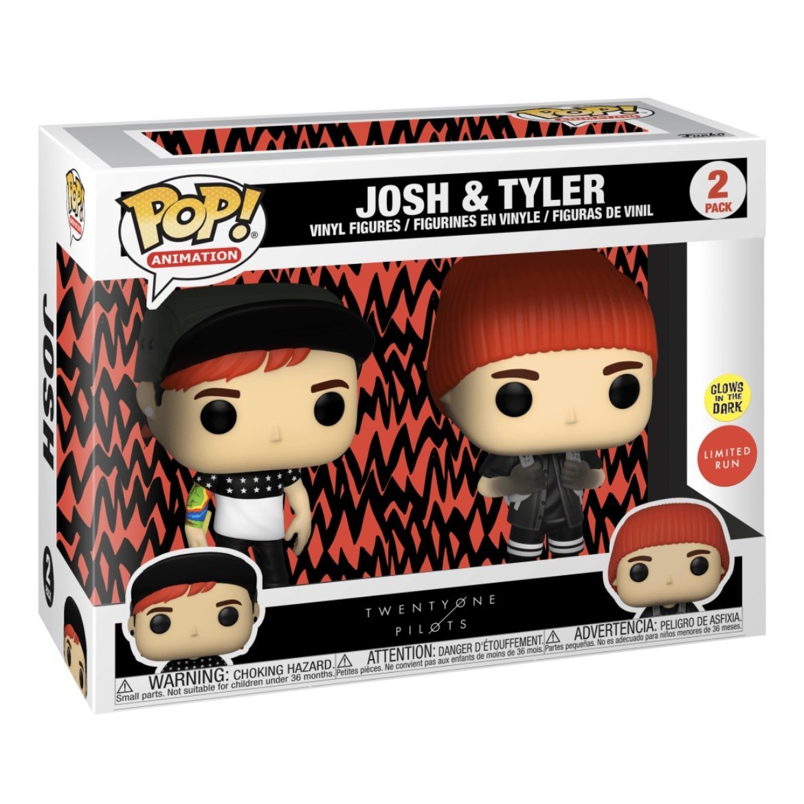 Twenty One Pilots - Tyler & Josh 2 Pack GITD - GameStop Exclusive - PREORDER